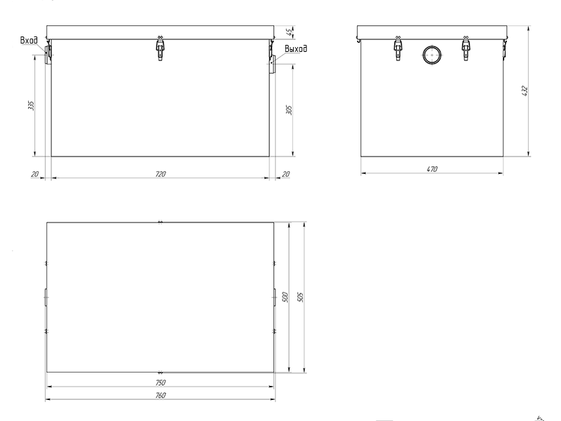 Жироуловитель под мойку Alta M-In 1.0-80