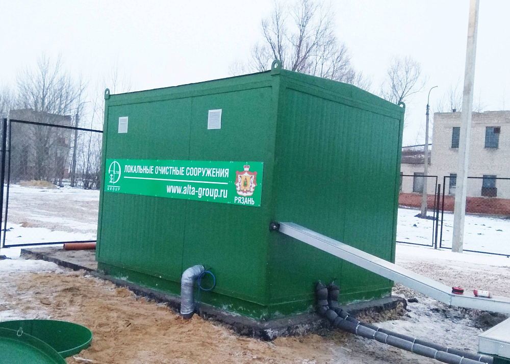 Хозяйственно-бытовой сток - 200м3 в сутки, коммунальные очистные сооружения поселка, п. Сапожок, Рязанская обл.